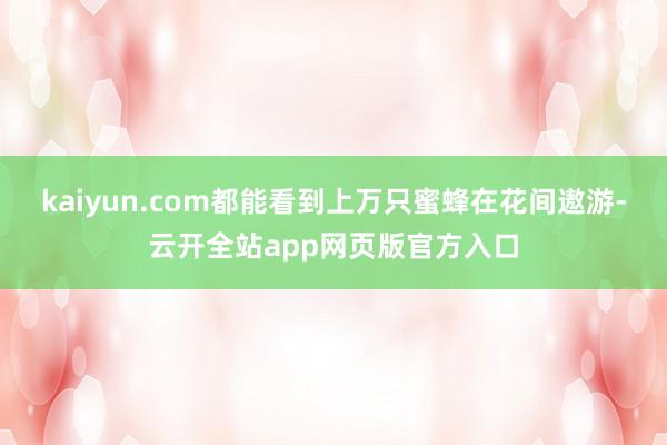 kaiyun.com都能看到上万只蜜蜂在花间遨游-云开全站app网页版官方入口