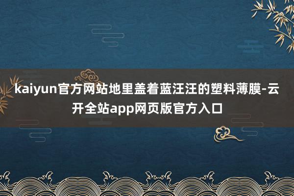 kaiyun官方网站地里盖着蓝汪汪的塑料薄膜-云开全站app网页版官方入口